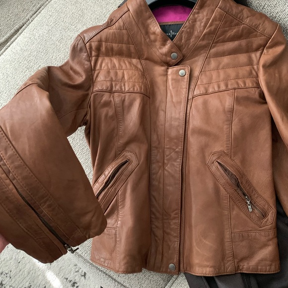 Cole Haan Leather Women’s Jacket - Picture 3 of 8